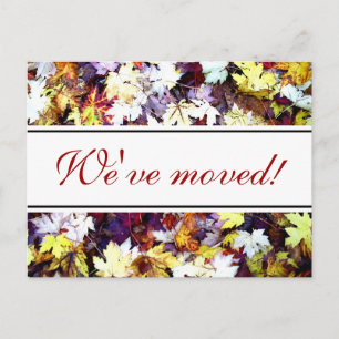 Höst löv röra höstplats för vykort  