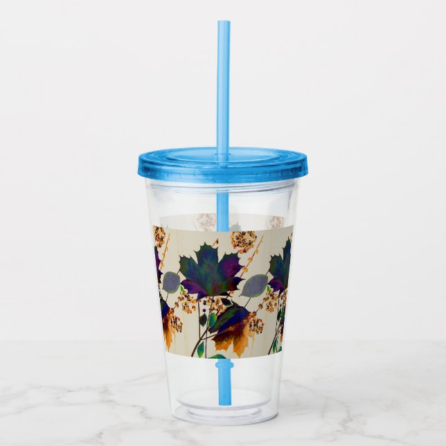 Höst löv Royal Färg Akryltorktumlare Take Away Mugg (Framsida)