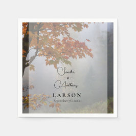 Höst löv Rustic Bröllop Napkins Pappersservett