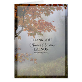 Höst löv Rustic Bröllop Tack OBS Kort