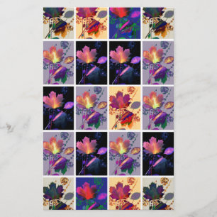 Höst löv Rustic Patchwork Quilt Collage Brevpapper