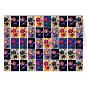 Höst löv Rustic Patchwork Quilt Hälsningskort
