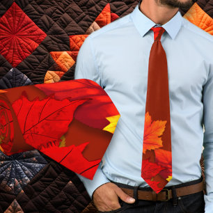 Höst löv Säsong Novelty Natur Tie Slips