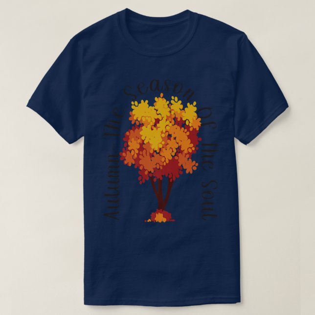 Höst löv-säsong vid södra Fall Träd Löv T Shirt (Design framsida)