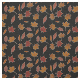 Höst löv som är fotografisk på beställnings- färg tyg