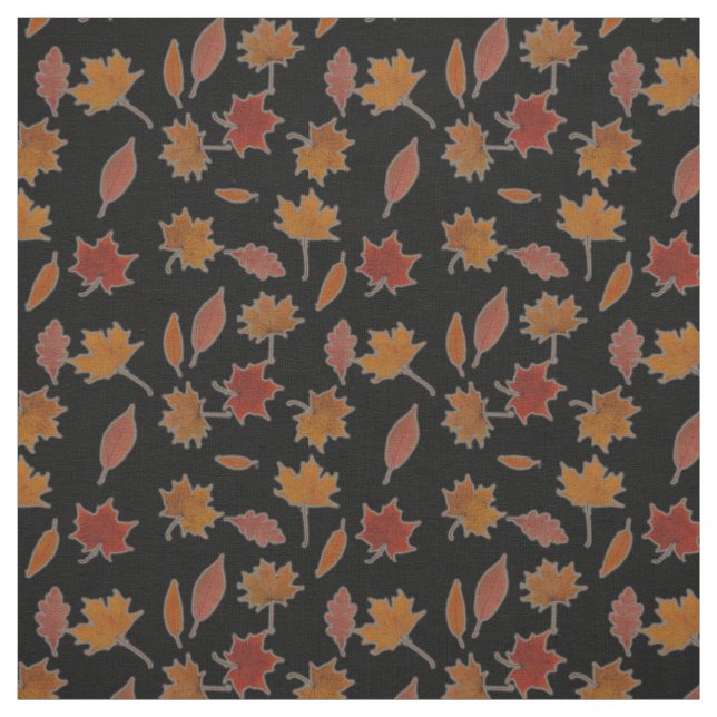 Höst löv som är fotografisk på beställnings- färg tyg (Provkarta)