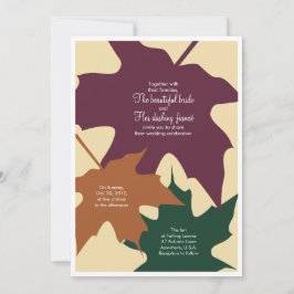 Höst löv som gifta sig den blandade inbjudan -