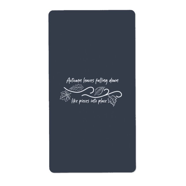 Höst löv som sjunker ned som Delar in i Ställe Fraktsedel (Framsidan)