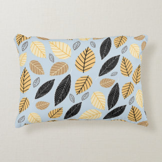 Höst löv: Sömlös blå bakgrund Prydnadskudde