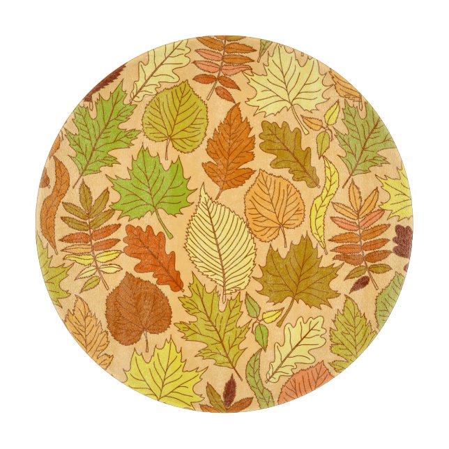 Höst löv: Sömlöst tygavtryck (Framsidan)