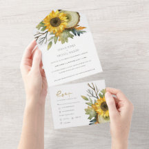 HÖST LÖV SUNFLOWER WOODEN LOG BLOMMIGT BRÖLLOP