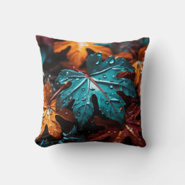 "Höst löv Symphony:Regndroppar på Fall Foliage" Kudde