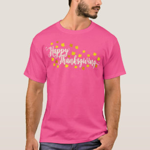 Höst löv tack för happy thanksgiving hösten t shirt