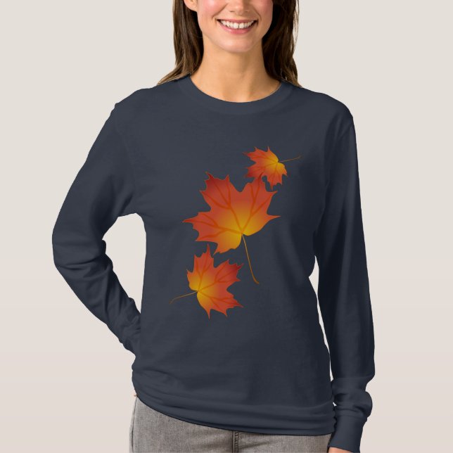Höst löv tee shirt (Framsida)