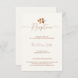 Höst löv Terracotta bröllopsmottagning Tilläggskort