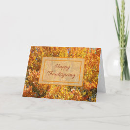 Höst löv Thanksgiving-kort Helgkort