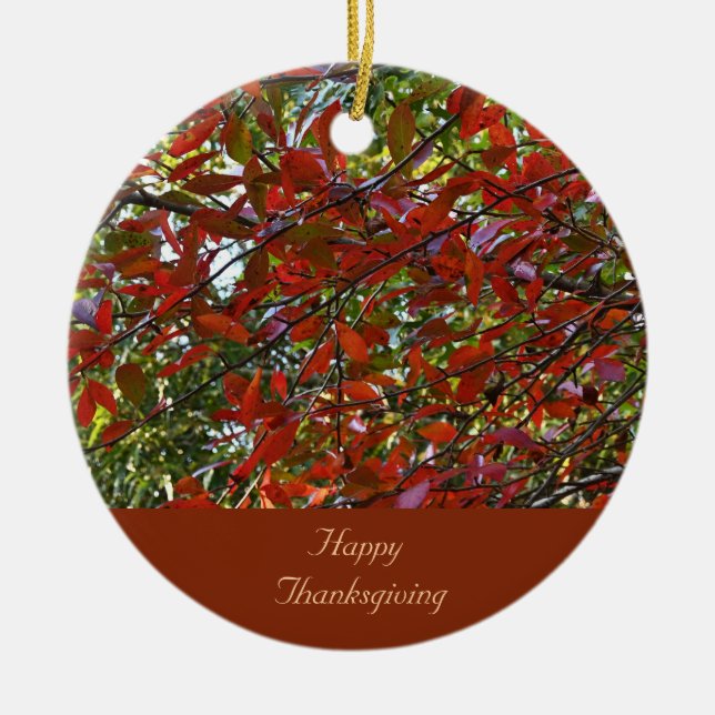 Höst löv Thanksgiving Ornament (Framsidan)