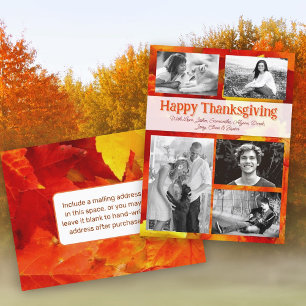 Höst löv Thanksgiving Photos Family vycard Helg Vykort