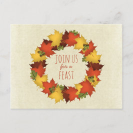 Höst löv Thanksgiving Utandning Helg Vykort