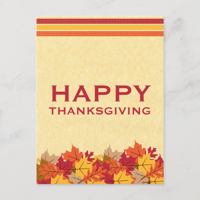 Höst löv Thanksgiving vykort (Framsida)