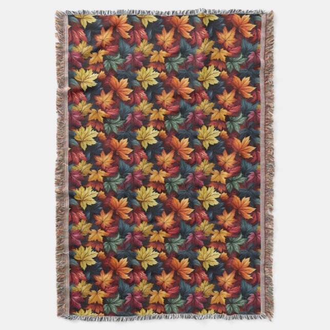 Höst löv Throw Blanket Filt (Framsidan Vertikal)