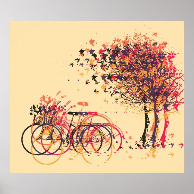 Höst löv Träd #3 Poster (Framsidan)