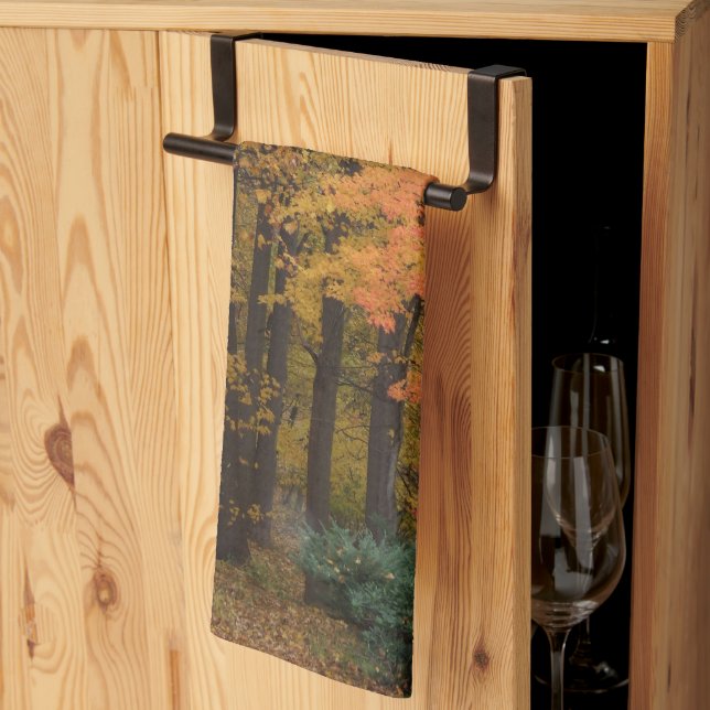 Höst löv Tulip Poplar Träd Kökshandduk (Thirds Fold)