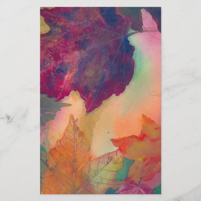 Höst löv utmed kusten i NE Stationary Brevpapper (Framsida)