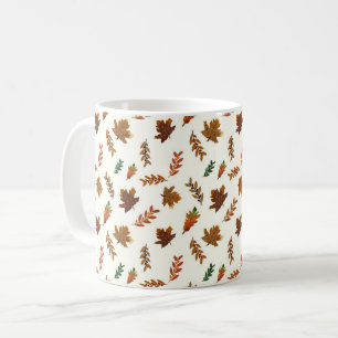 Höst löv, utskrift till höst kaffemugg