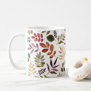 Höst löv Vattenfärgad Löv Kaffemugg