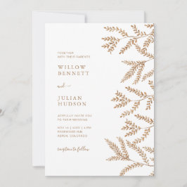 Höst löv vattenfärgen Bröllop Inbjudningar