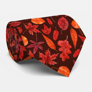 Höst löv vattenfärgsnackslips slips