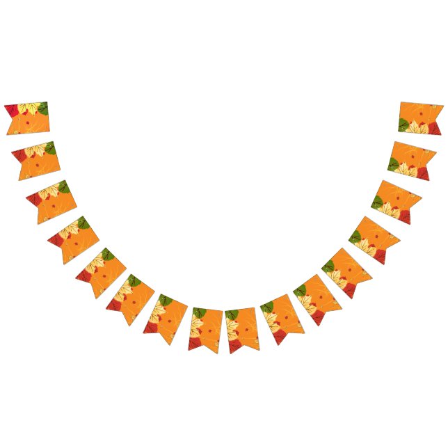 Höst löv vid solnedgång vimplar (Alla)