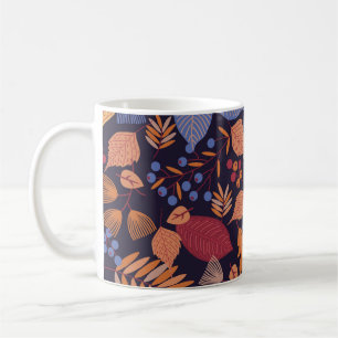 Höst löv, Vintage Mushroom Illustration. Kaffemugg