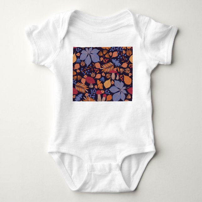 Höst löv, Vintage Mushroom Illustration. T Shirt (Framsida)