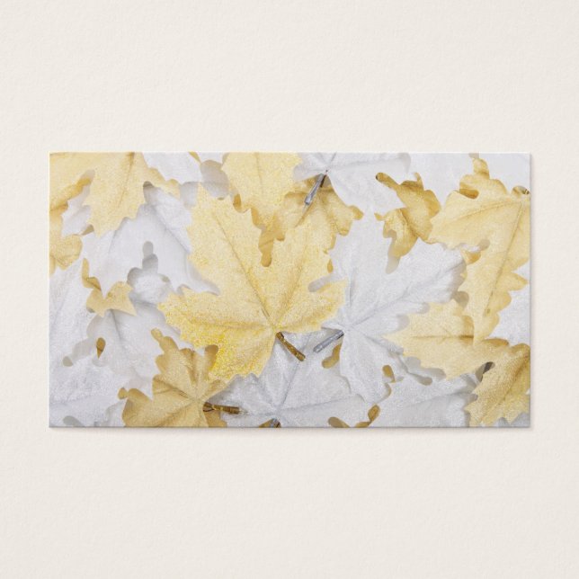 Höst löv visitkort (Framsidan)