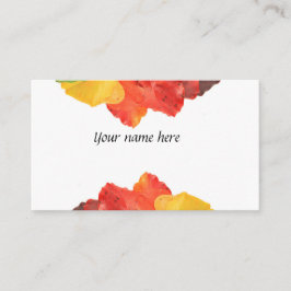 höst löv visitkort