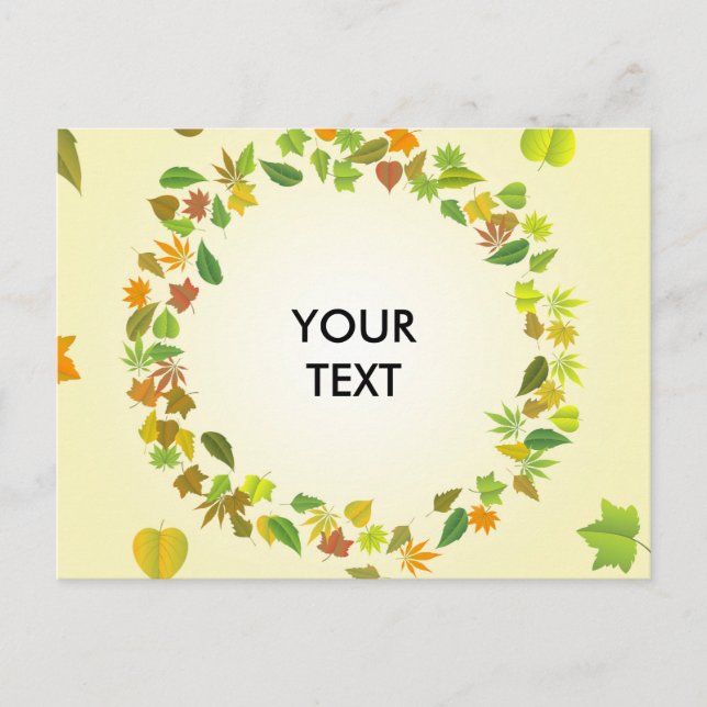 Höst löv vykort (Framsida)