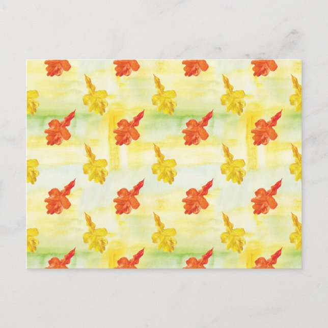 höst löv vykort (Framsida)