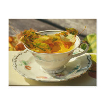 höst löv vykort för engelska tea Autumn Cottage Po