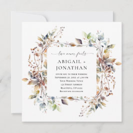 Höst löv WandeChristian Bible Verse Bröllop Inbjudningar