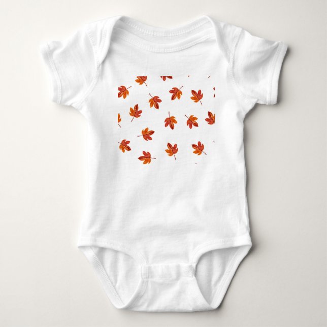 Höst löv Watercolor Hand plockade T Shirt (Framsida)