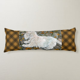 Höst löv Westie på Patio Kroppskudde