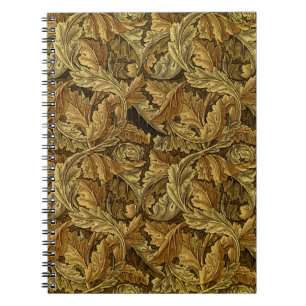 Höst löv William Morris mönster Anteckningsbok Med Spiral