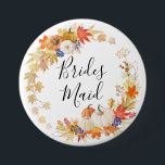 Höst lövpumpabrudtärna knapp<br><div class="desc">Vår höstbrudtärnabröllopsfest knäppas särdrag ett härligt höstlöv,  & pumpakranen med en märkt räcka skrivar.
 Besöka vårt shoppar för att beskåda vår höst löv & pumpasamling.</div>