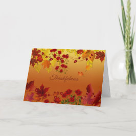 Höst lövthanksgiving-/tillfällenkort helgkort