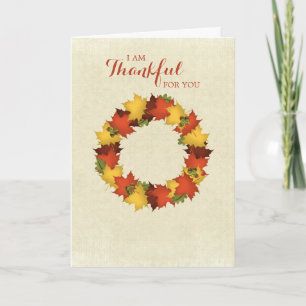 Höst lövthanksgivingkran helgkort