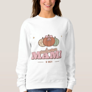Höst Mama Mysig Retro Pumpa Höst Tröja