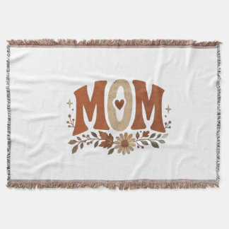 Höst Mamma Boho Blommig Terrakotta Retro Jordnära  Filt