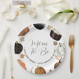 Höst Mamman ska bli litet pumpa baby shower papper